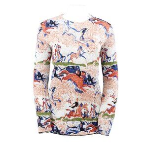 Christian Dior Horse and Rider Print Jacquard Knit Sweater